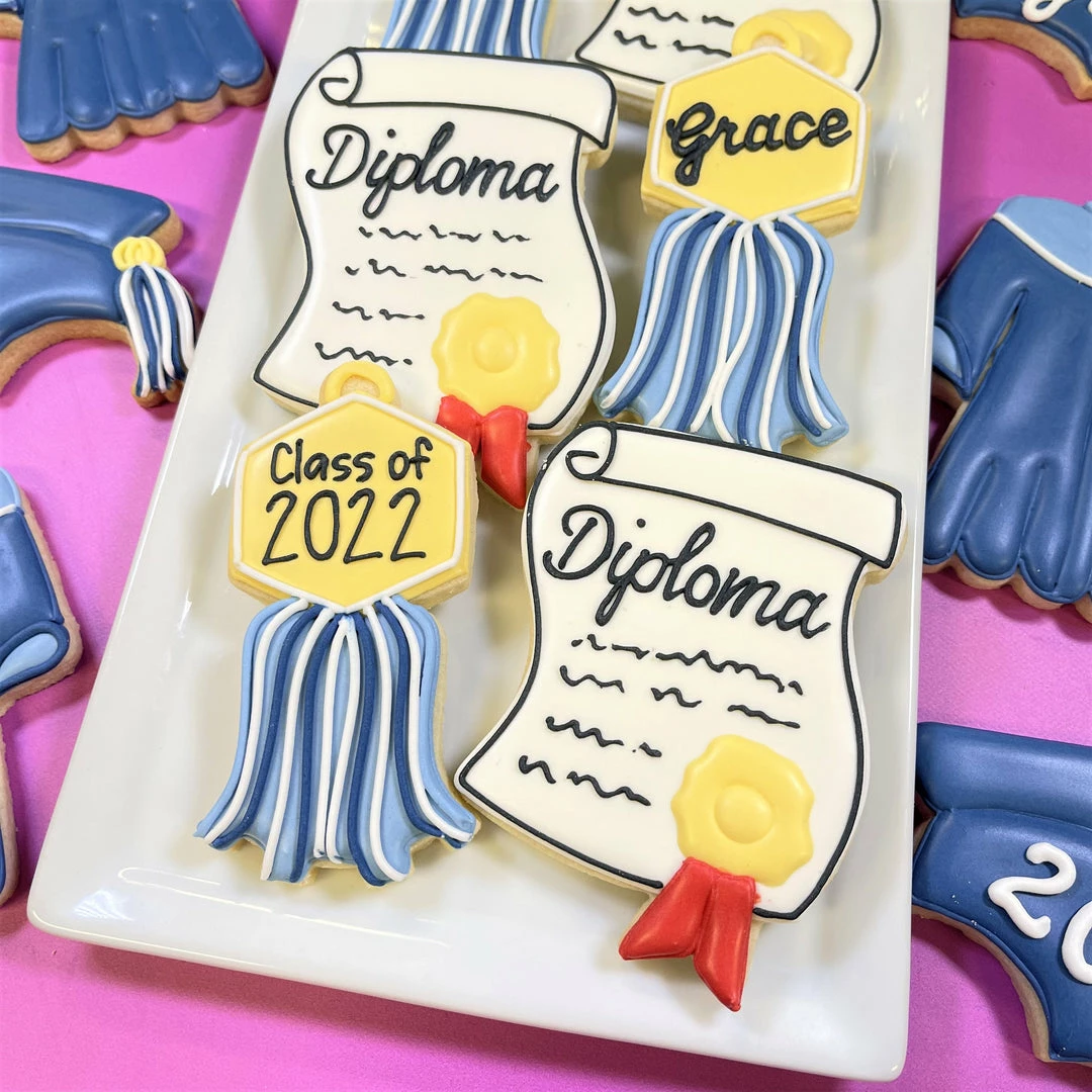 Flour Box Bakery Graduation Cookie Cutter Set Cutters 10 Flour Box Bakery Graduation Cookie Cutter Set Cutters