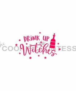 Cookie Countess Stencils Drink Up Witches Stencil