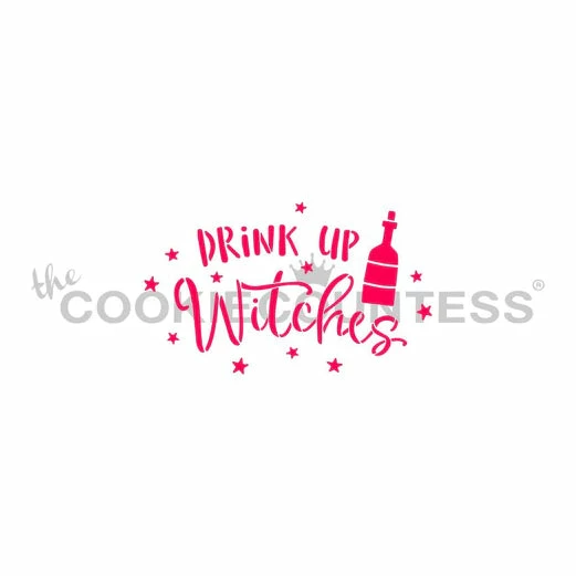 Cookie Countess Stencils Drink Up Witches Stencil 3 Cookie Countess Stencils Drink Up Witches Stencil