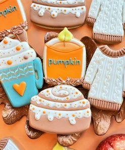 The Flour Box Fall Sweet Fall Online Cookie Decorating Class RECORDING With Optional Kit Classes