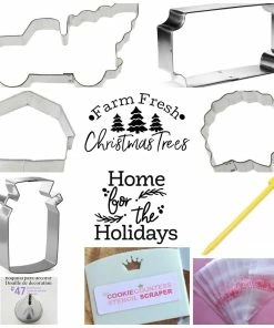 The Flour Box Cutters Farmhouse Christmas Cookie Decorating Kit