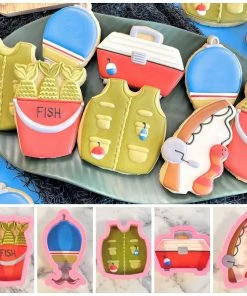 Flour Box Bakery Cutters Fishing Cookie Cutter Set