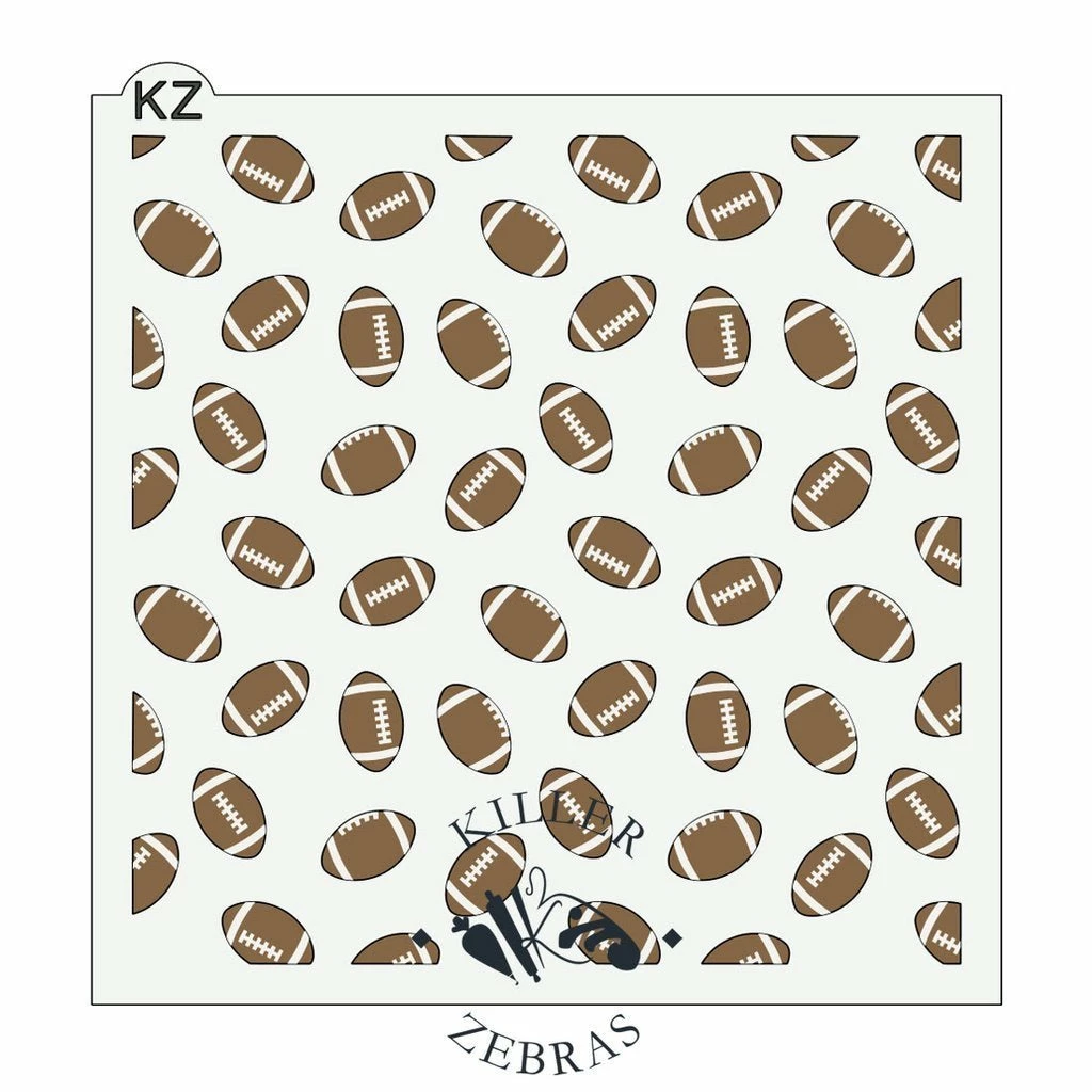 Killer Zebras Footballs 2 Pc KZ Stencil Set 3 Killer Zebras Footballs 2 Pc KZ Stencil Set