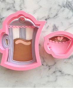 Flour Box Bakery French Press With Mini Coffee Cup Cookie Cutter Set