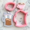 Flour Box Bakery French Press With Mini Coffee Cup Cookie Cutter Set