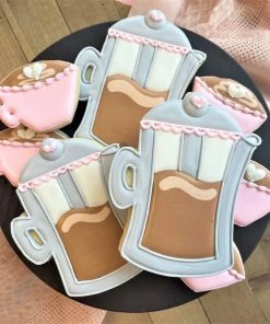 Flour Box Bakery French Press With Mini Coffee Cup Cookie Cutter Set