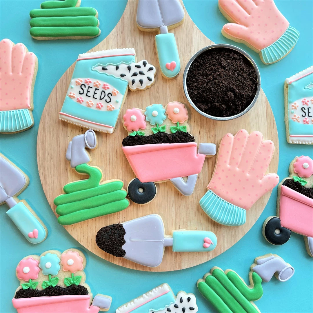 Flour Box Bakery Wheelbarrow With Flowers Cookie Cutter Cutters 8 Flour Box Bakery Wheelbarrow With Flowers Cookie Cutter Cutters