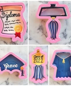 Flour Box Bakery Graduation Cookie Cutter Set Cutters 14 Flour Box Bakery Graduation Cookie Cutter Set Cutters