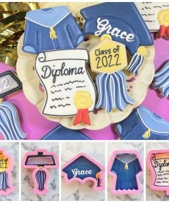 Flour Box Bakery Graduation Cookie Cutter Set Cutters