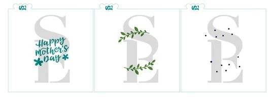 Stencil Expression Happy Mother's Day SE Stencil 4 Stencil Expression Happy Mother's Day SE Stencil