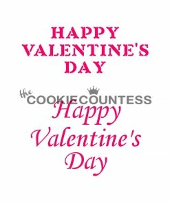 Cookie Countess Stencils Happy Valentine's Day Stencil