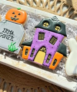 Flour Box Bakery Cutters Haunted House Cookie Cutter BUNDLE With Stencil 12 Flour Box Bakery Cutters Haunted House Cookie Cutter BUNDLE With Stencil