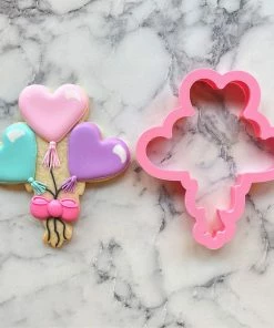 Flour Box Bakery Heart Balloons Cookie Cutter