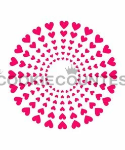 Cookie Countess Heart Burst Stencil