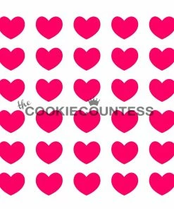Cookie Countess Medium Hearts Stencil