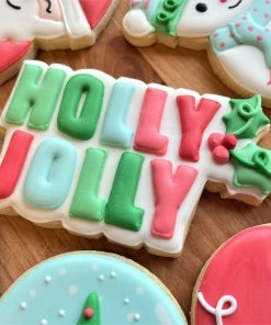 Flour Box Bakery Cutters Holly Jolly BUNDLE With Stencil 13 Flour Box Bakery Cutters Holly Jolly BUNDLE With Stencil