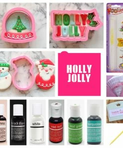 Flour Box Bakery Holly Jolly Cookie Decorating Kit