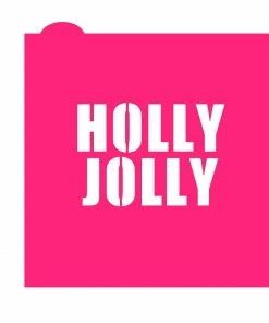 Flour Box Bakery Holly Jolly Plaque Cookie Cutter With Stencil SET Cutters 11 Flour Box Bakery Holly Jolly Plaque Cookie Cutter With Stencil SET Cutters