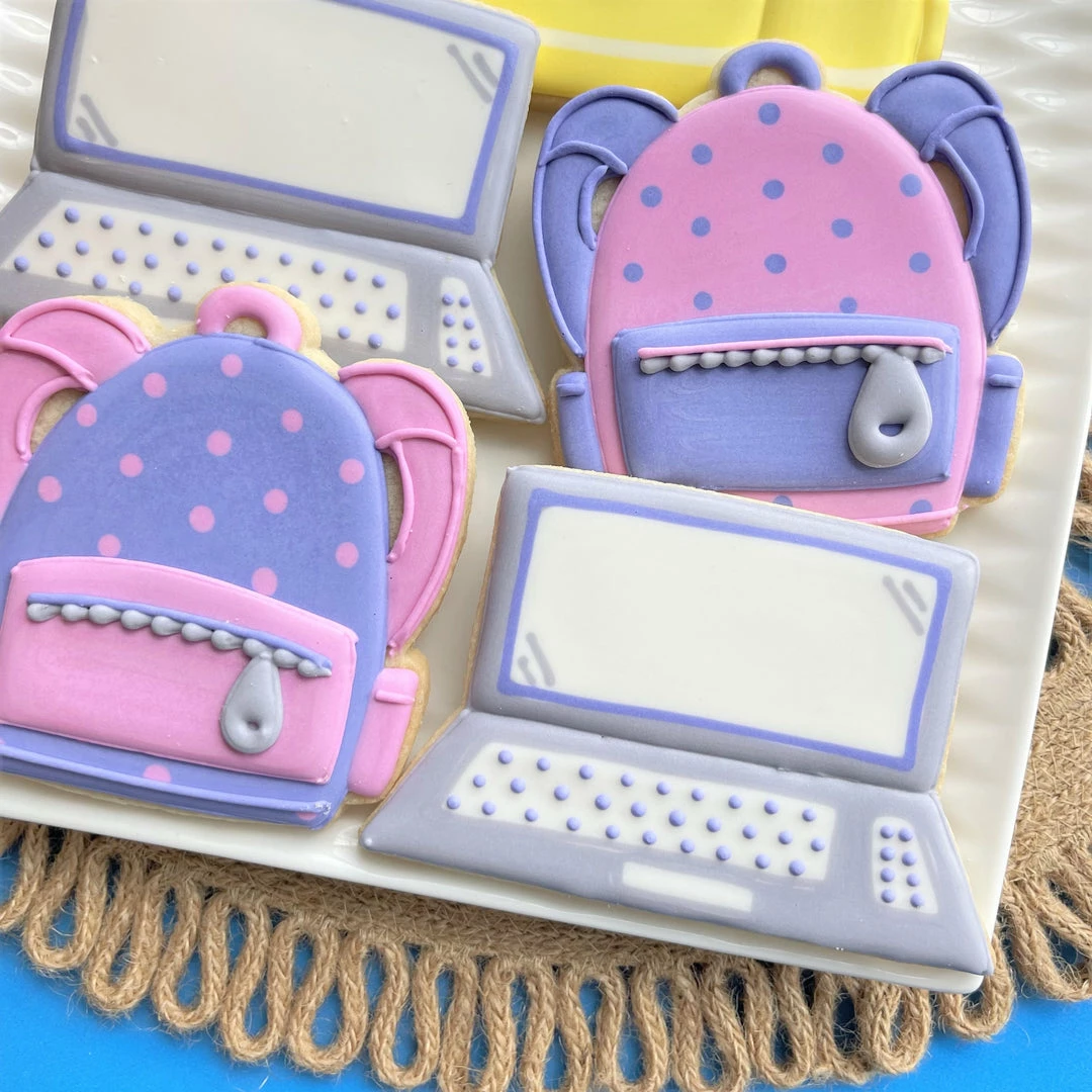 Flour Box Bakery School Supplies Cookie Decorating Kit Cutters 8 Flour Box Bakery School Supplies Cookie Decorating Kit Cutters