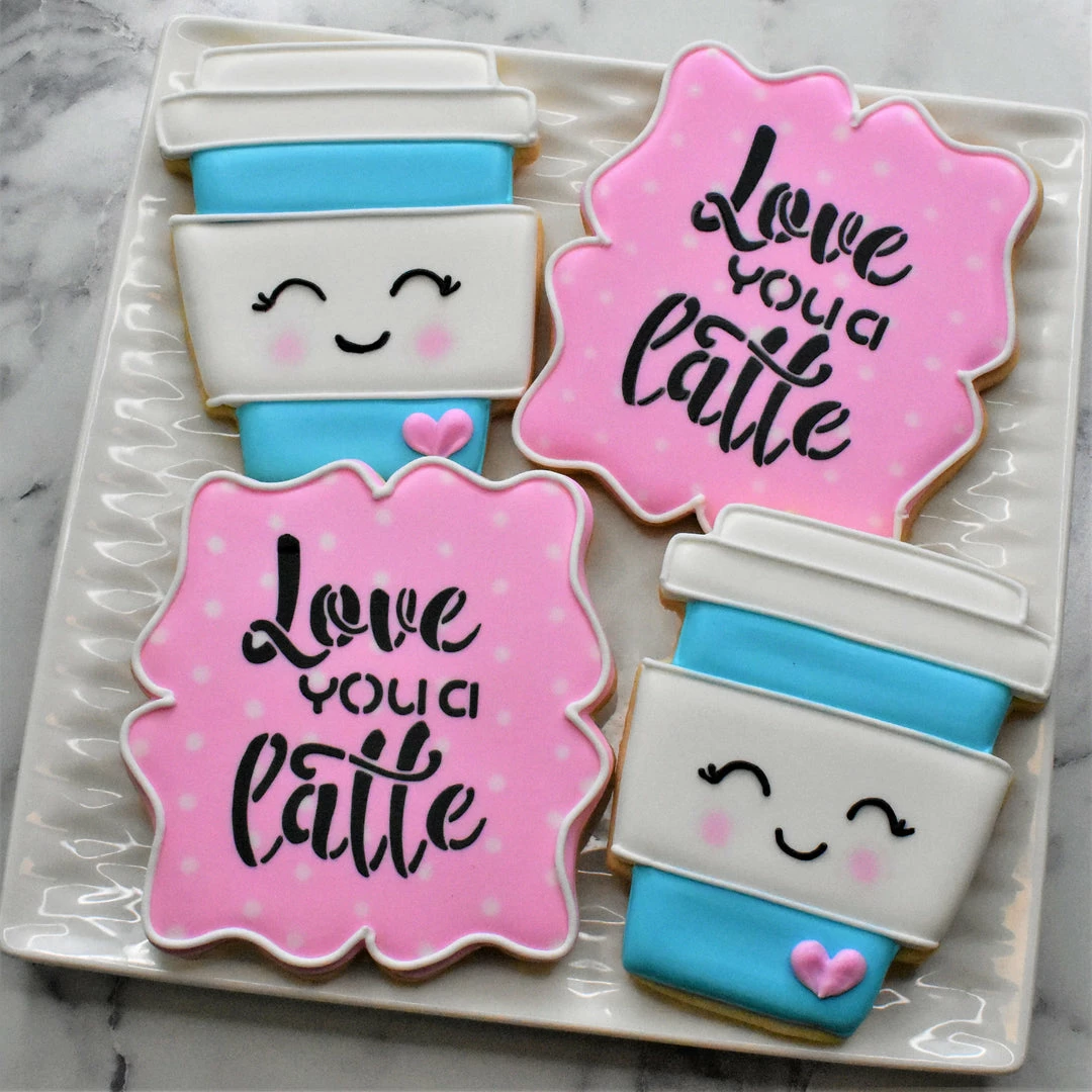 The Flour Box Taco Pizza Latte Valentine's Cookie Decorating Kit 8 The Flour Box Taco Pizza Latte Valentine's Cookie Decorating Kit