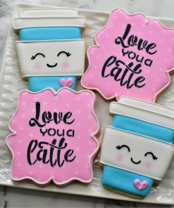 Cookie Countess Love You A Latte Stencil