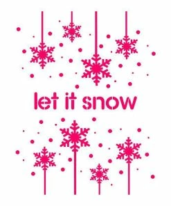 Cookie Countess Let It Snow Stencil Stencils