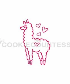 Cookie Countess Stencils Llama PYO Stencil