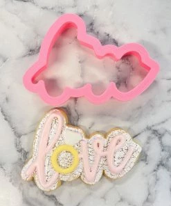 Flour Box Bakery Love With Diamond Ring Cookie Cutter And Stencil Set