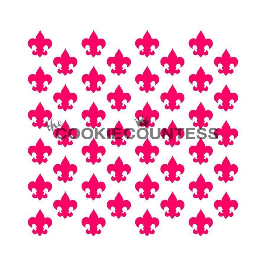 Cookie Countess Mini Fleur De Lis Stencil Stencils 3 Cookie Countess Mini Fleur De Lis Stencil Stencils