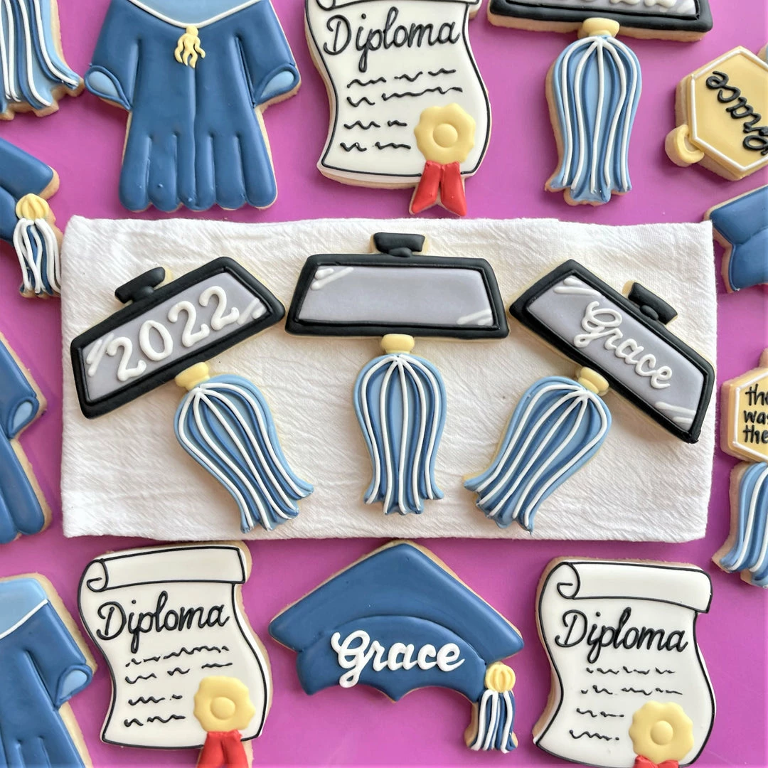 Flour Box Bakery Graduation Cookie Cutter Set Cutters 6 Flour Box Bakery Graduation Cookie Cutter Set Cutters