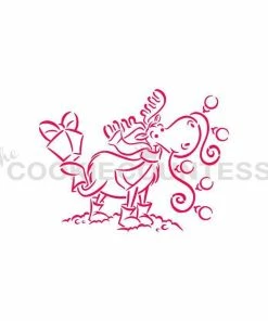 Cookie Countess Moose With Presents PYO Stencil