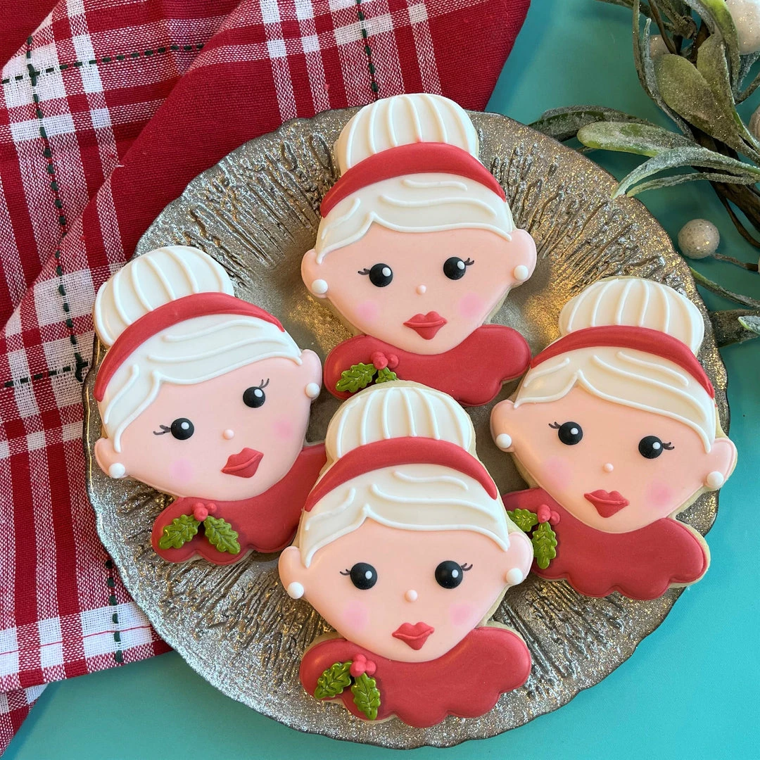 Ann Clark Cutters Mrs. Claus Face Whimsical Cookie Cutter By The Flour Box 4 Ann Clark Cutters Mrs. Claus Face Whimsical Cookie Cutter By The Flour Box