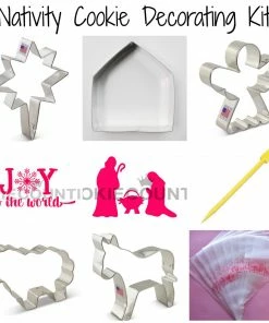 Flour Box Bakery Nativity Cookie Decorating Kit Cutters