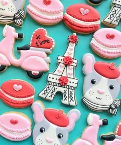 The Flour Box Paris Valentine's Cookie Decorating Class RECORDING With Optional Kit
