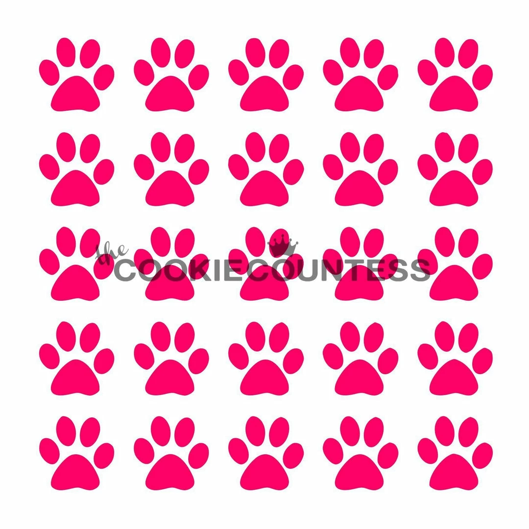 Cookie Countess Paw Prints Stencil Stencils 3 Cookie Countess Paw Prints Stencil Stencils