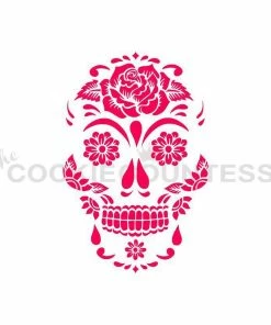 Cookie Countess Stencils Rose Sugar Skull Stencil