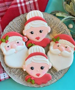 The Flour Box Christmas Faces Cookie Decorating Kit Cutters