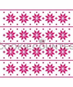 Cookie Countess Snowflakes And Stripes Stencil Stencils