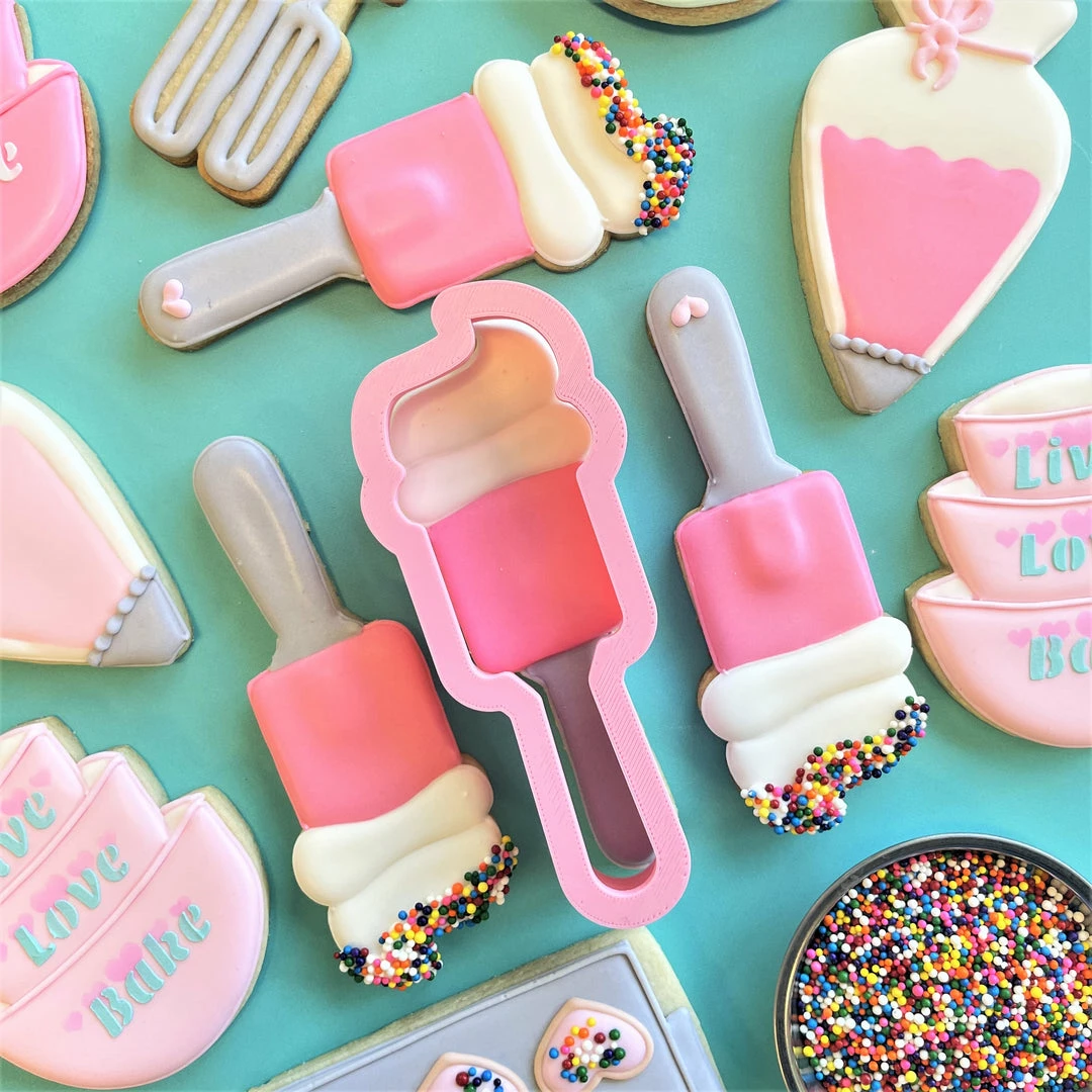 Flour Box Bakery Spatula Cookie Cutter Cutters 5 Flour Box Bakery Spatula Cookie Cutter Cutters