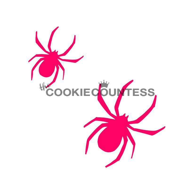 Cookie Countess Spiders Stencil 3 Cookie Countess Spiders Stencil