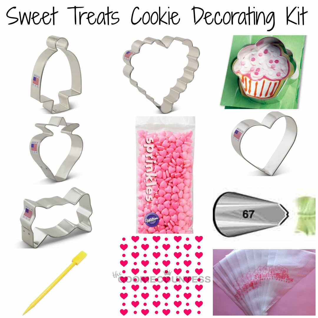 Flour Box Bakery Sweet Treats Cookie Decorating Kit Cutters 4 Flour Box Bakery Sweet Treats Cookie Decorating Kit Cutters