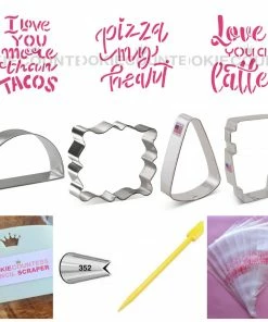The Flour Box Taco Pizza Latte Valentine's Cookie Decorating Kit