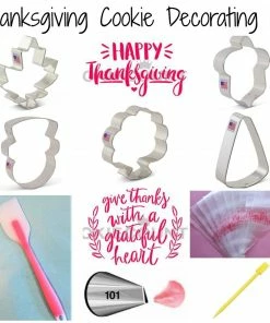 Flour Box Bakery Thanksgiving Cookie Decorating Kit Cutters