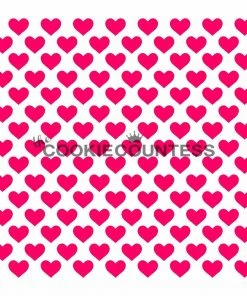 Cookie Countess Small Hearts Stencil