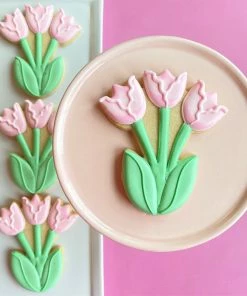 Flour Box Bakery Tulip Bouquet Cookie Cutter