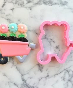 Flour Box Bakery Wheelbarrow With Flowers Cookie Cutter Cutters