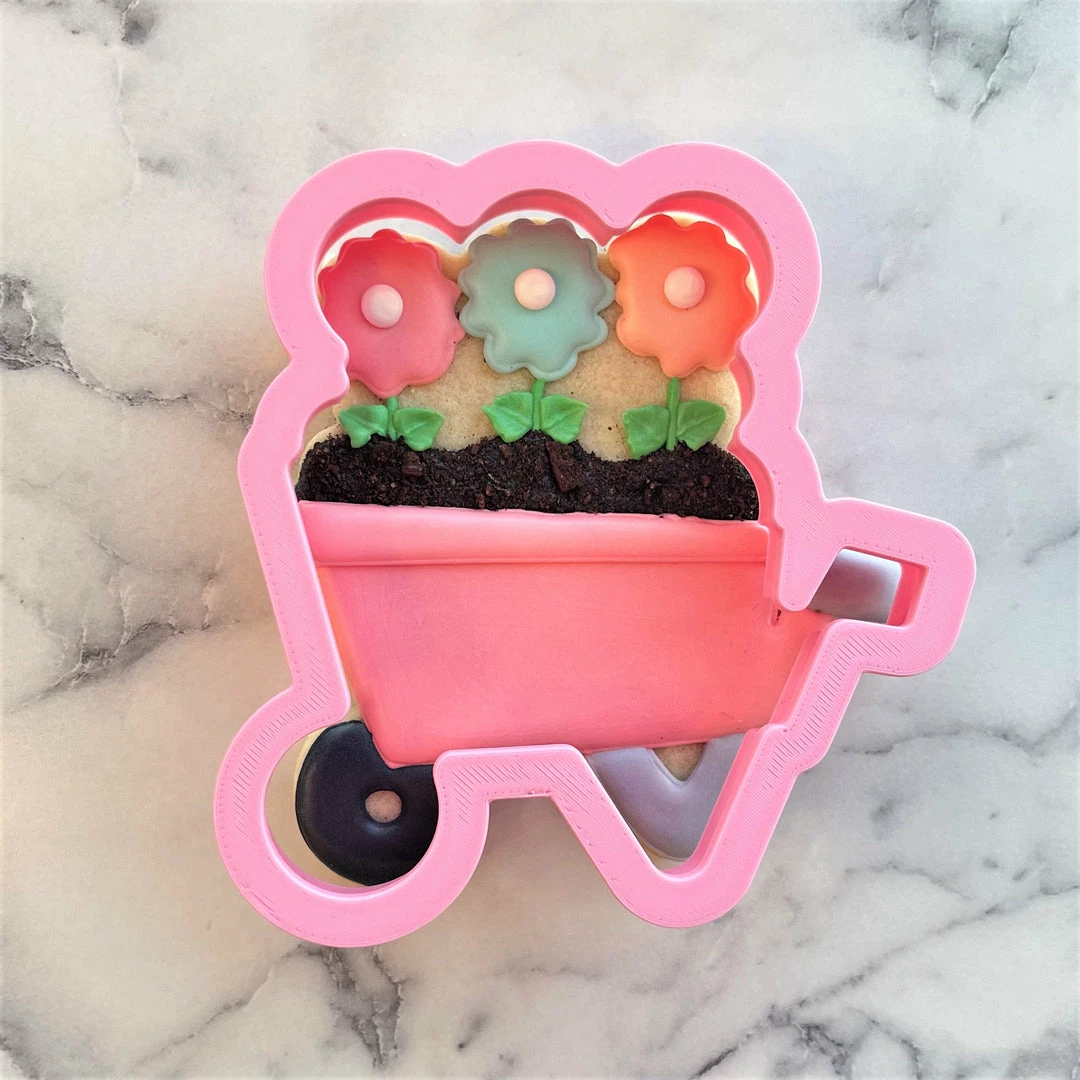 Flour Box Bakery Wheelbarrow With Flowers Cookie Cutter Cutters 4 Flour Box Bakery Wheelbarrow With Flowers Cookie Cutter Cutters