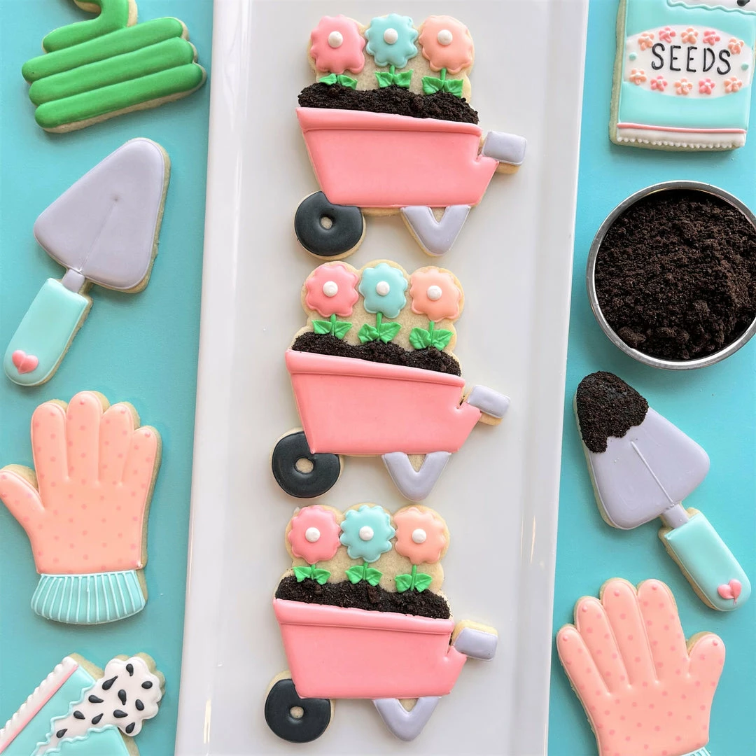 Flour Box Bakery Wheelbarrow With Flowers Cookie Cutter Cutters 9 Flour Box Bakery Wheelbarrow With Flowers Cookie Cutter Cutters