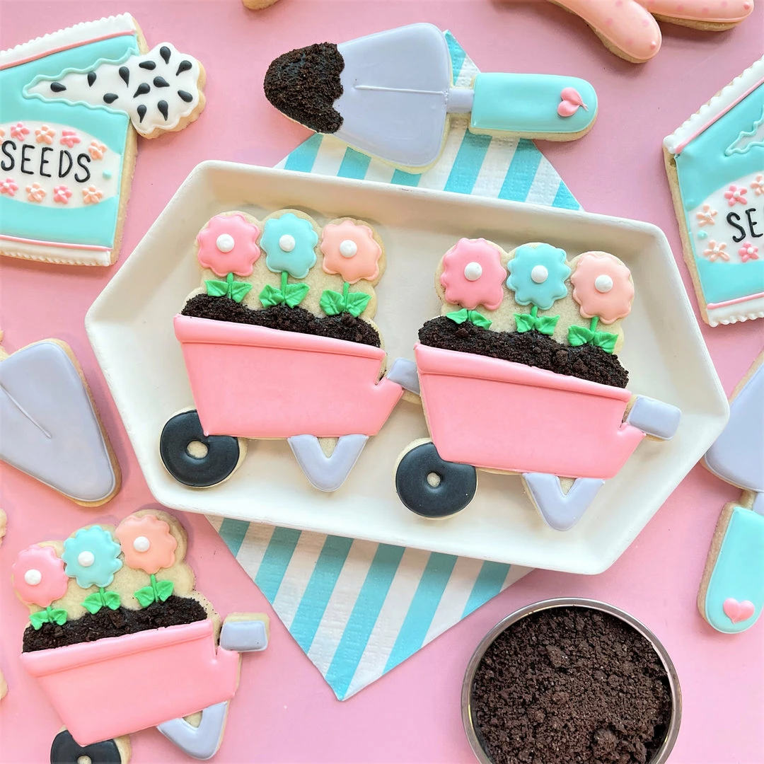 Flour Box Bakery Wheelbarrow With Flowers Cookie Cutter Cutters 6 Flour Box Bakery Wheelbarrow With Flowers Cookie Cutter Cutters