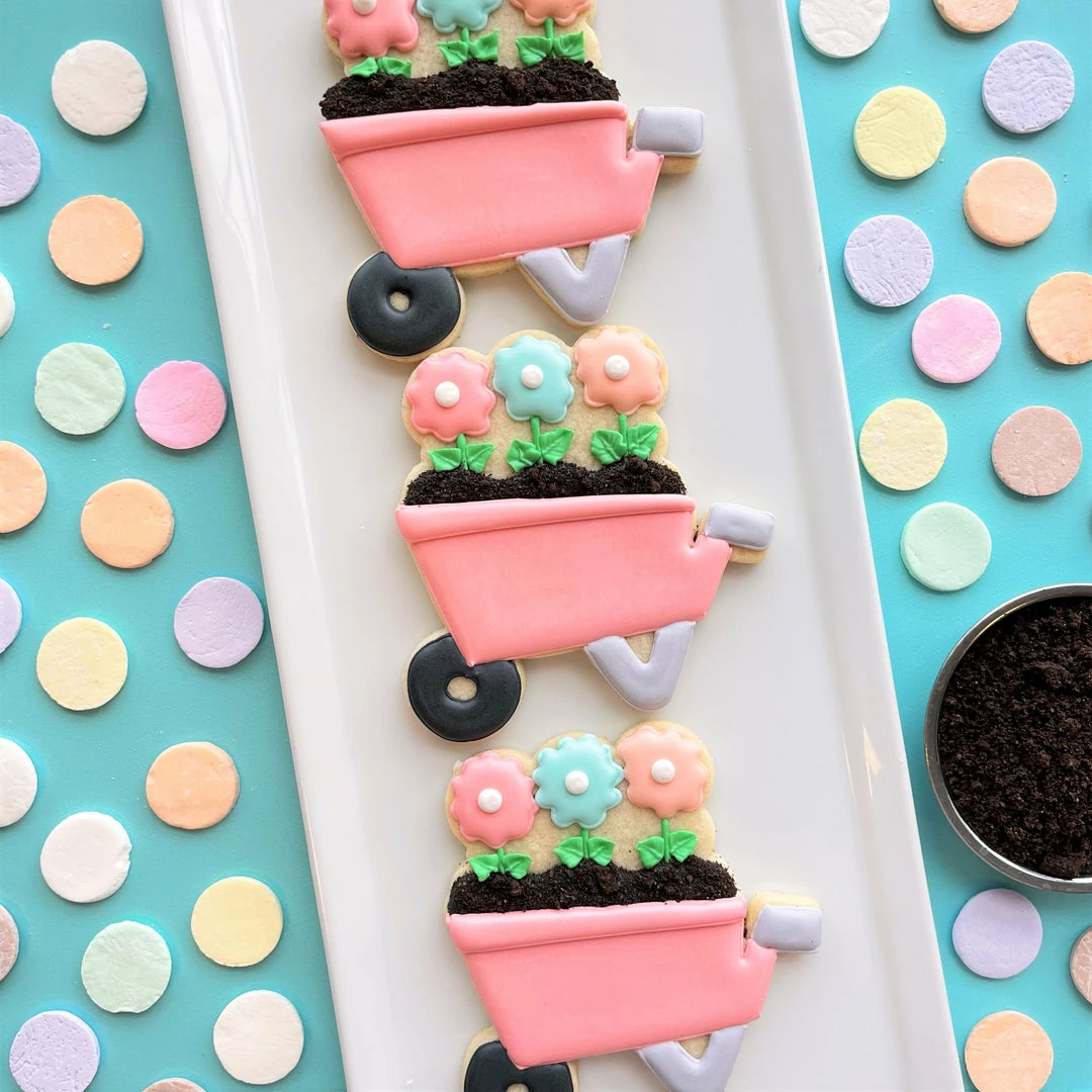 Flour Box Bakery Wheelbarrow With Flowers Cookie Cutter Cutters 7 Flour Box Bakery Wheelbarrow With Flowers Cookie Cutter Cutters